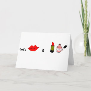 Let's kiss and makeup card