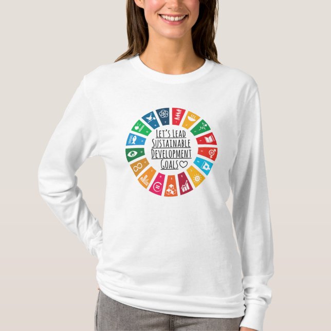 Let's Lead UN SDG Sustainable Development Goals T-Shirt (Front)