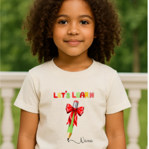 Let's Learn" T-Shirt – Personalised with Your name