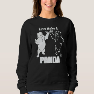 Let's Make A Panda Black And White Polar Bear Pan Sweatshirt