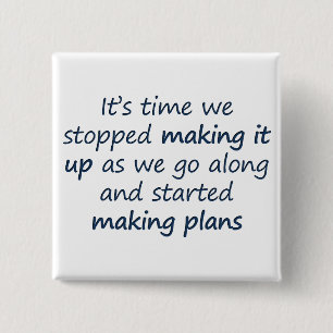 Let's make a plan (sq) 15 cm square badge