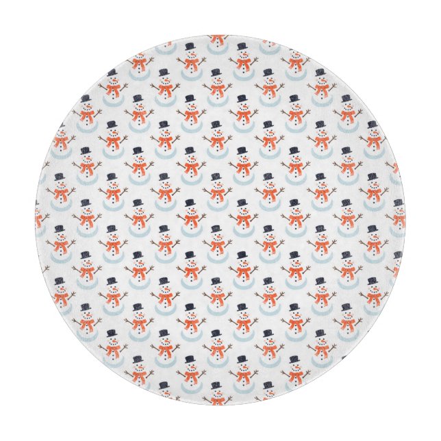 Let's make a snowman! cutting board (Front)