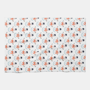 Let's make a snowman! tea towel