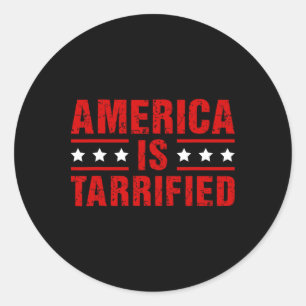 Let's Make America Tariffied Again Funny Anti Trum Classic Round Sticker