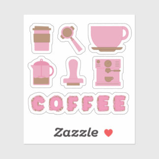 Let's Make Coffee Custom-Cut Vinyl Sticker