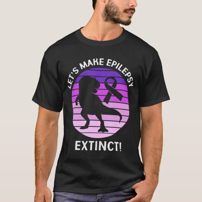 Lets Make Epilepsy Extinct Epilepsy Awareness Kids T-Shirt (Front)