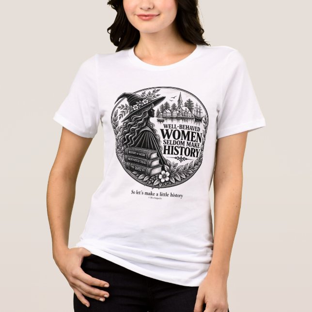 Let's Make History Salem Witch Tri-Blend Shirt (Front)