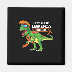 Let's Make Leukaemia Extinct Orange ribbon Leukaem Magnet