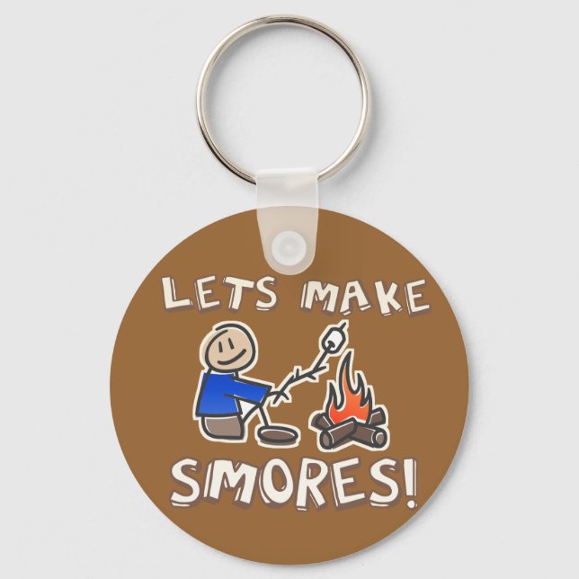 Lets make S'mores! Key Ring (Front)