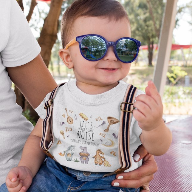 Lets Make Some Noise! African Animals 1st Birthday Toddler T-Shirt (Creator Uploaded)