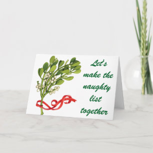LET'S MAKE THE NAUGHTY LIST TOGETHER CHRISTMAS HOLIDAY CARD