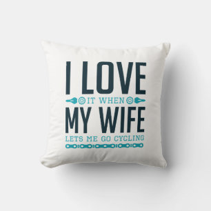 Lets Me Go Cycling Cushion