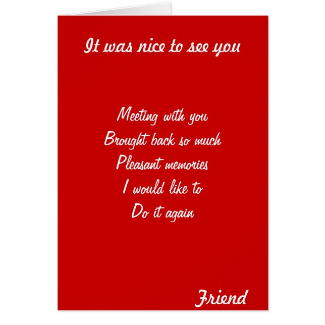 Let's meet again soon (Front)