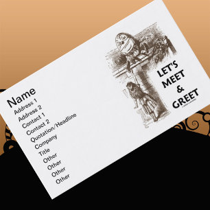Let's Meet & Greet Alice Humpty Dumpty Wonderland Business Card