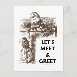 Let's Meet & Greet Alice Humpty Dumpty Wonderland Postcard