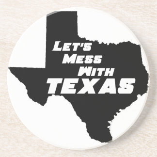Let's Mess With Texas Black Coaster