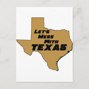 Let's Mess With Texas Brown Postcard