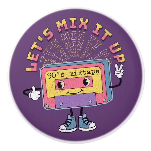 Let's mix it up ceramic knob (Front)