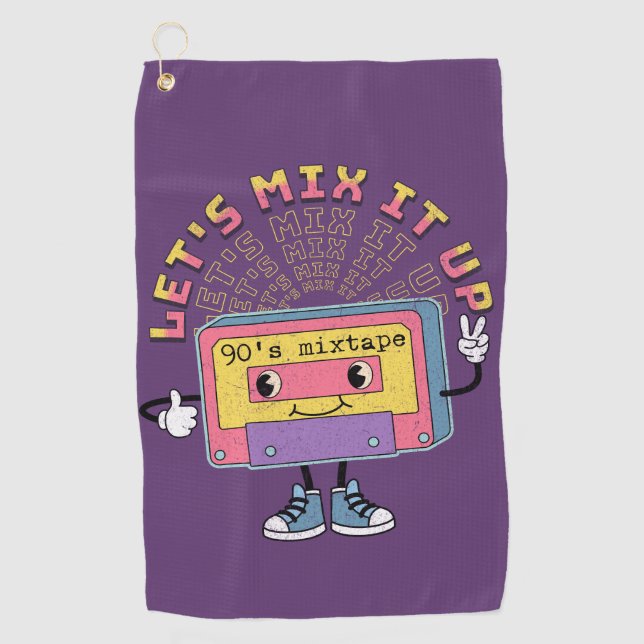Let's mix it up golf towel (Front)