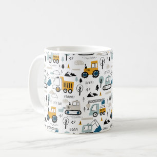 Let's Move Vehicle Pattern Coffee Mug