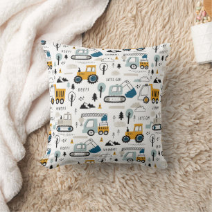 Let's Move Vehicle Pattern Cushion
