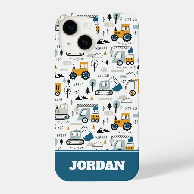 Let's Move Vehicle Pattern iPhone Case (Back)