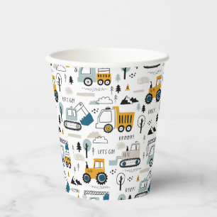 Let's Move Vehicle Pattern Paper Cups