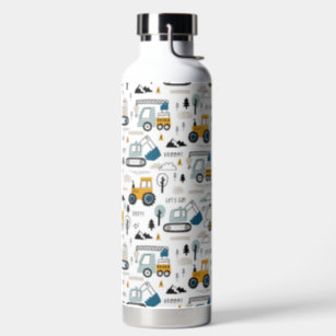 Let's Move Vehicle Pattern Water Bottle