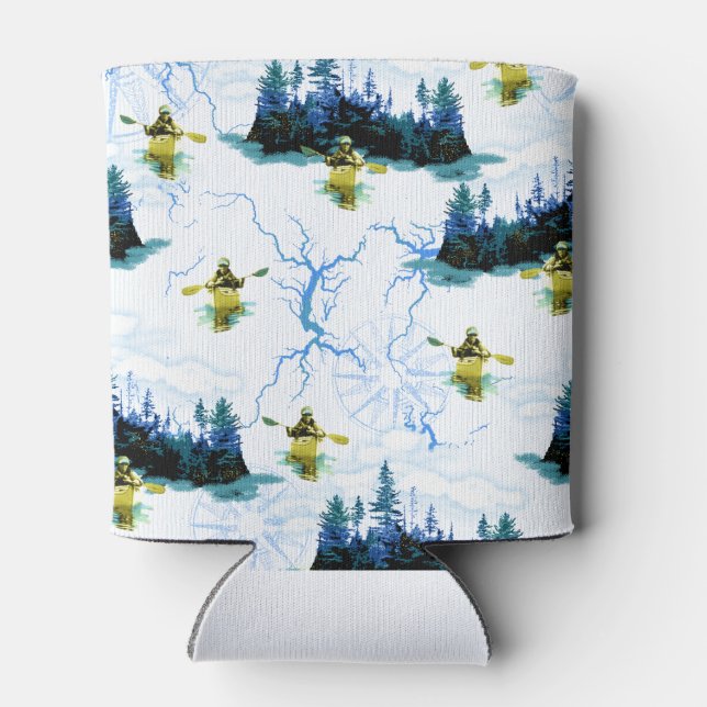 Let's Paddle Map Can Cooler (Back)