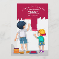 Let's Paint the Town Red Birthday