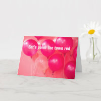 Let's Paint The Town Red, Happy Birthday - CARD