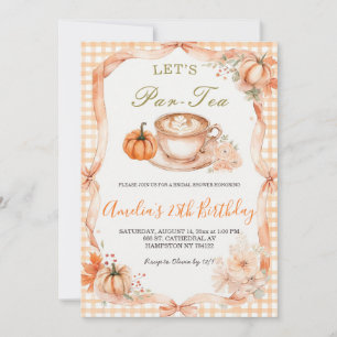 Let's Par-Tea Bridal Shower Invitation Fall Pump