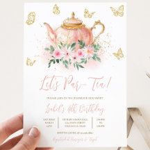Let's Par-tea Garden Tea Party Birthday