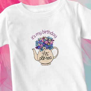 Let's Par-Tea Girls Birthday Baby T-Shirt
