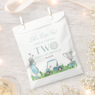 Let's Par-Tee Blue Golf 2nd Birthday Party Favour Bags