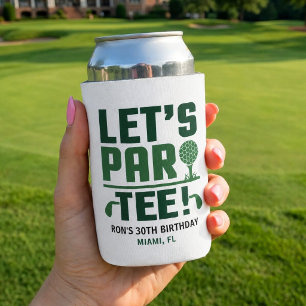 Let's Par-Tee Customised 30th 40th Birthday Favour Can Cooler
