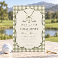 Let's Par-Tee Gingham Golf Bridal Shower