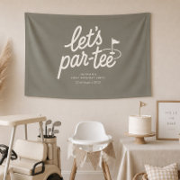 Lets Par-tee Golf 1st Birthday Banner