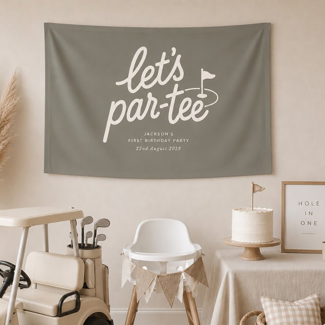 Lets Par-tee Golf 1st Birthday Banner (Creator Uploaded)