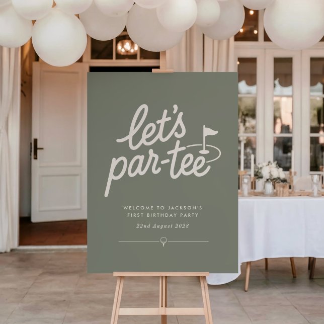 Lets Par-tee Golf 1st Birthday Welcome Poster (Creator Uploaded)