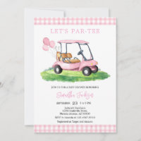 Let's Par-tee Golf Baby Shower Invitation