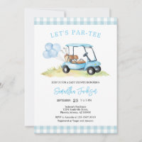 Let's Par-tee Golf Baby Shower Invitation