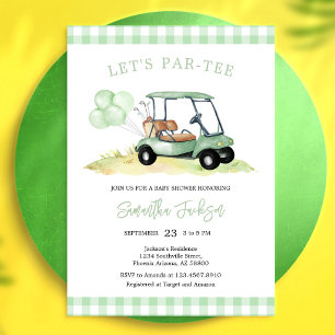 Let's Par-tee Golf Baby Shower Invitation