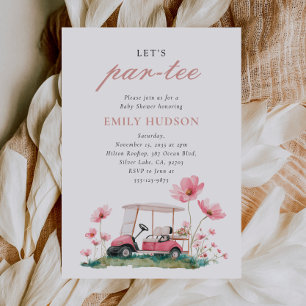 Let's Par-tee Golf Baby Shower Invitation