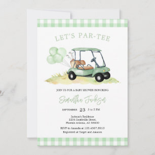 Let's Par-tee Golf Baby Shower Invitation
