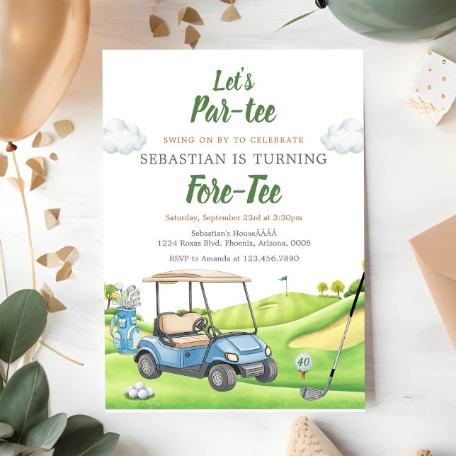 Let's Par Tee Golf Birthday Invitation (Creator Uploaded)