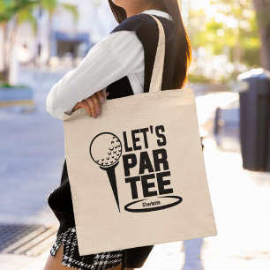 Lets Par Tee  Golf Funny Personalised Tote Bag