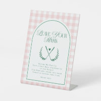 Let's Par-Tee Preppy Golf Girl Baby Shower Sign