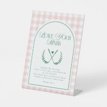 Let's Par-Tee Preppy Golf Girl Baby Shower Sign