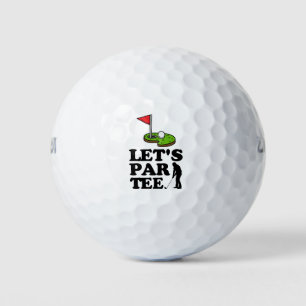 Let's Par Tee with golf flag  Golf Balls